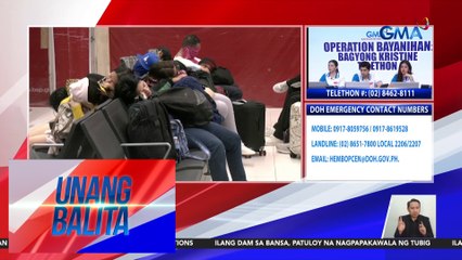 Mahigit 40 pasahero, stranded sa bus terminal dahil sa pananalasa ng Bagyong Kristine | Unang Balita