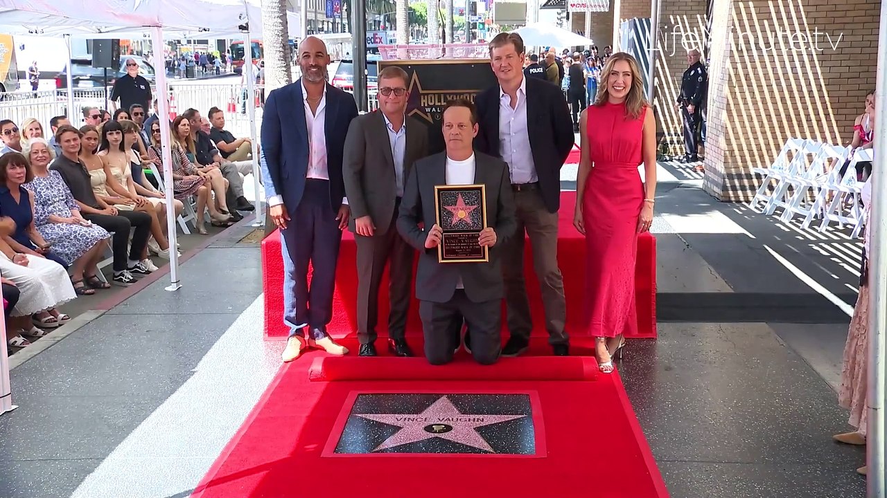 Vince Vaughn Joined by Family at Hollywood Walk...