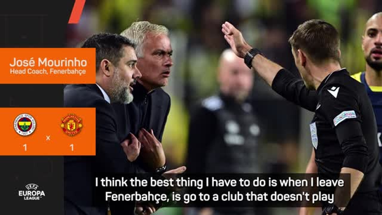 Mourinho jokes about avoiding UEFA referees after red card v Man U