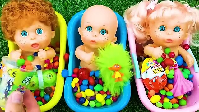 Satisfying Video l Mixing Candy in 3 Rainbow BathTubs & Magic Skittles & Slime Cutting ASMR