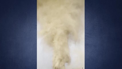 [영상] 도로 끝에 나타난 거대한 모래 기둥 정체는? / YTN