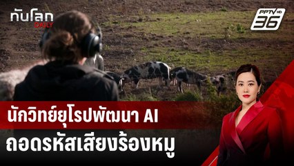 นักวิทย์ยุโรปพัฒนา AI ถอดรหัสเสียงร้องหมู | ทันโลก DAILY | 25 ต.ค. 67