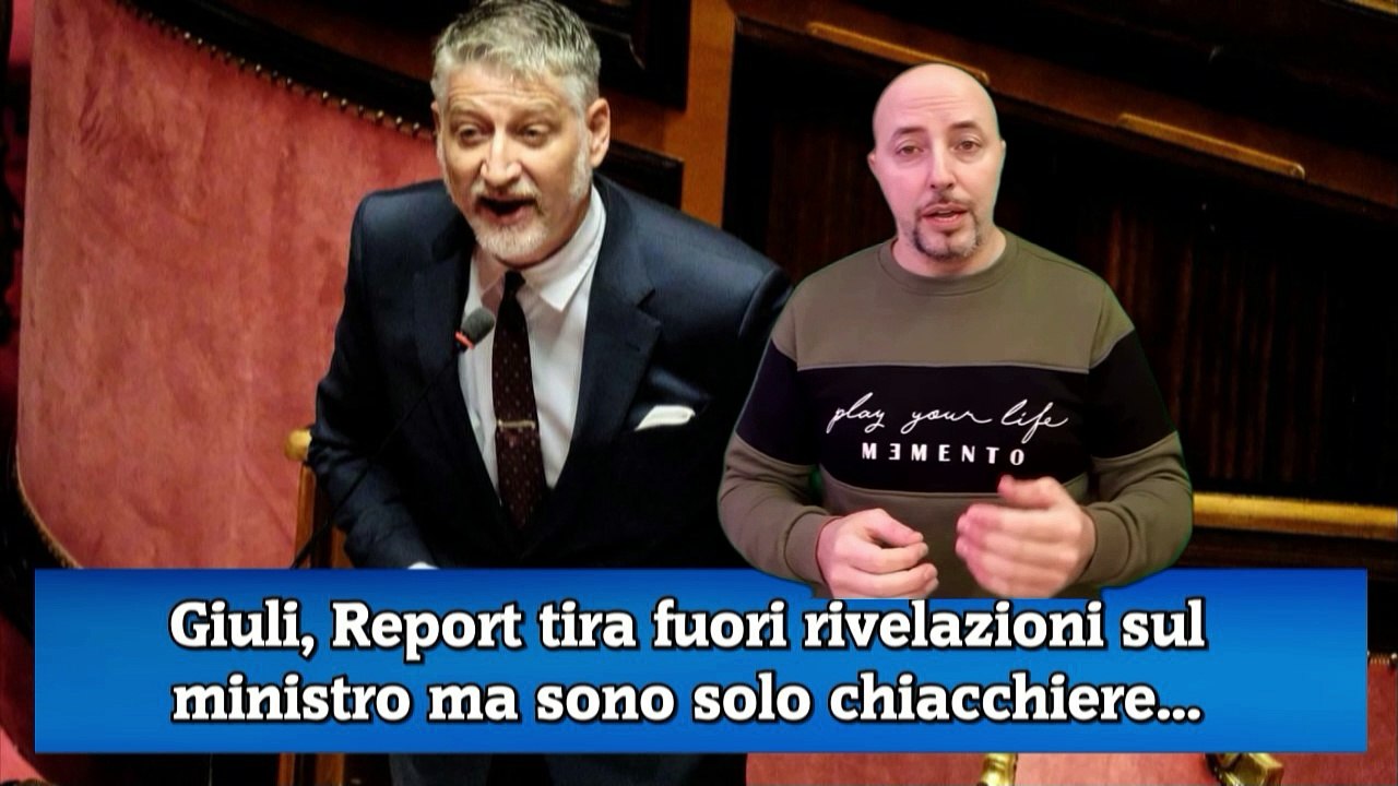 Giuli, Report tira fuori rivelazioni sul ministro ma sono solo chiacchiere...