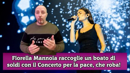 Fiorella Mannoia raccoglie un boato di soldi con il Concerto per la pace, che roba!