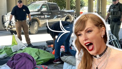 下载视频: Des dizaines de sans-abri expulsés à cause d'un concert de Taylor Swift