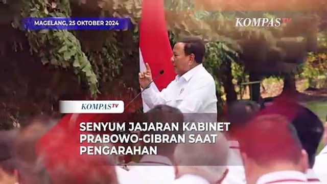 Senyum Para Menteri saat Prabowo beri Pengarahan di Akmil Magelang