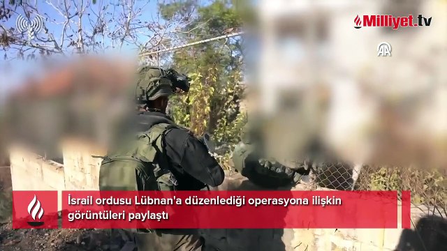 İsrail ordusu Lübnan'a düzenlediği operasyona ilişkin görüntüleri paylaştı