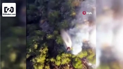 Karcı Dağı’ndaki yangına 6 helikopterle müdahale ediliyor