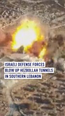 IDF footage shows explosive strike on alleged Hezbollah tunnels used by Radwan Force