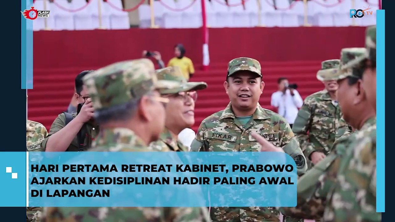 Momen Kegiatan Hari Pertama Retreat Kabinet Prabowo di Magelang