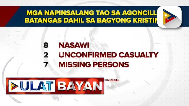 Siyam namatay sa pananalasa ng Bagyong #KristinePH sa Agoncillo, Batangas