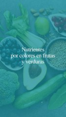 Nutrientes por colores de frutas y verduras
