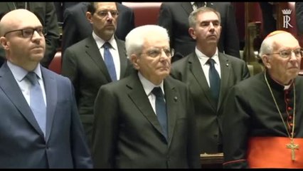 Mattarella alla Camera per i 70 anni dalla morte di De Gasperi