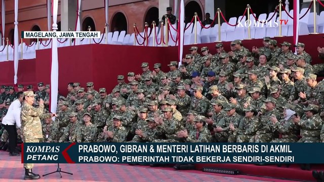 Pembekalan Menteri Kabinet Merah Putih di Akmil Magelang, Prabowo: Pemerintah Tak Bekerja Sendiri