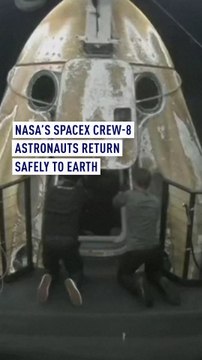 SpaceX Crew-8 astronauts safely splashdown off Florida Coast after ISS mission