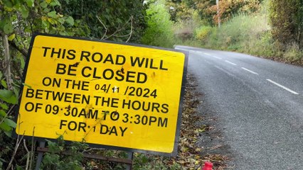 Part of the B4372 road will be closed from just beyond Kinnerton to Beggar’s Bush on Monday 4th of November.