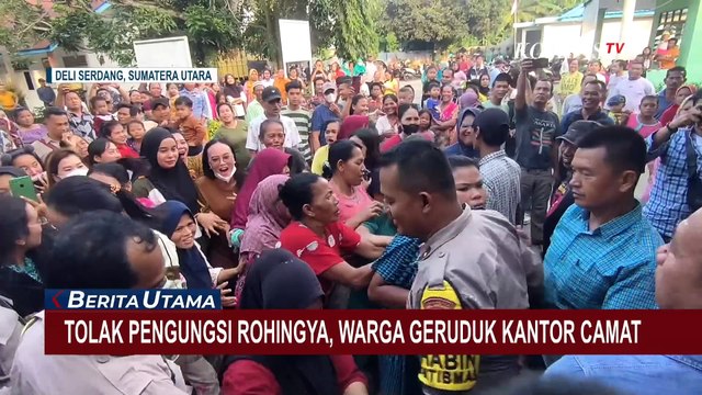 Protes Kedatangan Ratusan Pengungsi Rohingya, Warga Deli Serdang Geruduk Kantor Camat Pantai Labu