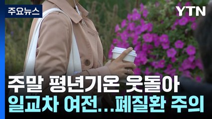 [날씨] 주말은 포근·'널뛰기 날씨' 계속...폐 질환 '경고등' / YTN