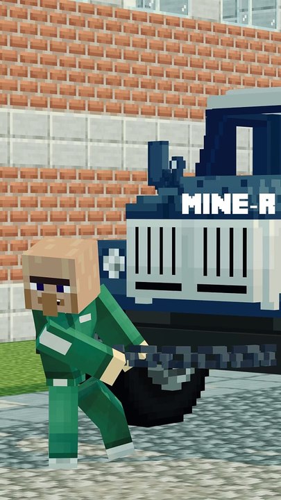When Baby Minnie plays Squid Game against Villager, Alex, and Steve. #minecraft #minnie #squidgame