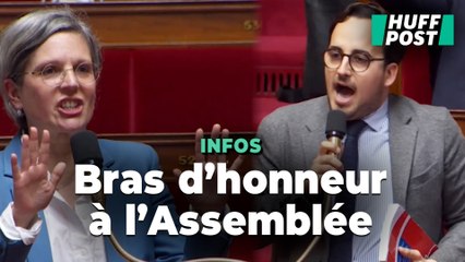 下载视频: Sandrine Rousseau fait un début de bras d’honneur à l’Assemblée nationale puis présente des excuses