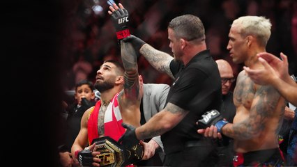 Sergio Ramos acompaña a Topuria a su careo ante Max Holloway
