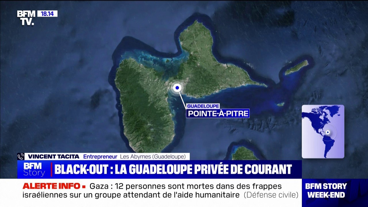 Coupure d'électricité en Guadeloupe: "On est à l'arrêt", témoigne Vincent Tacita (entrepreneur aux Abymes)