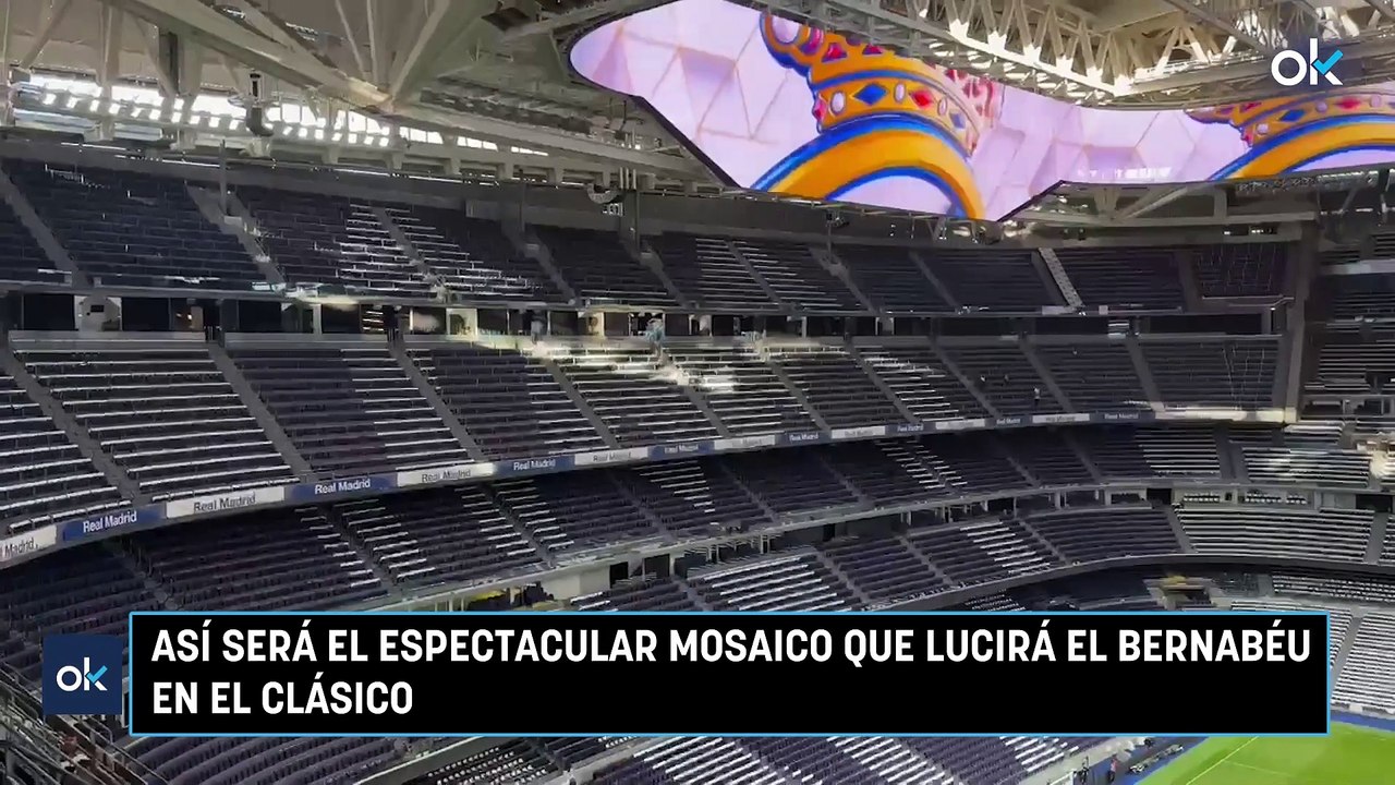 Así será el espectacular mosaico que lucirá el Bernabéu en el Clásico