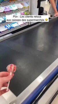 Les clients, relou aux caisses des supermarchés