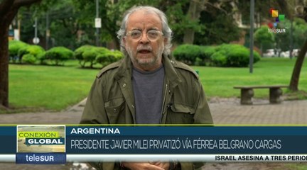 Javier Milei privatizó vía férrea Belgrano Cargas