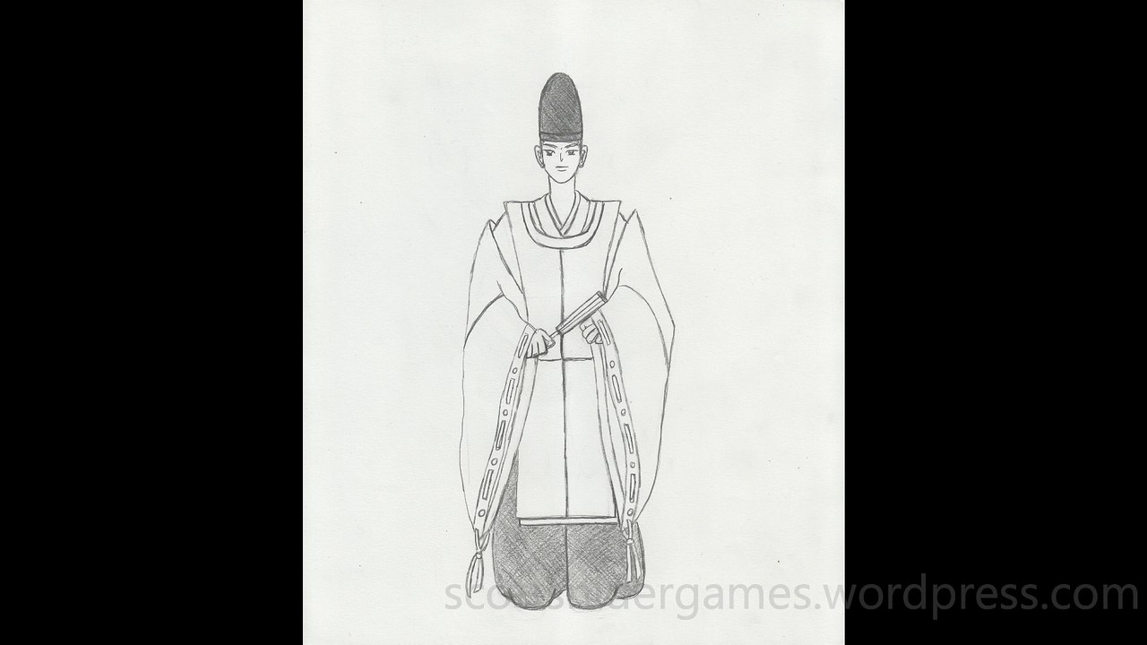 Heian Man Pencil Sketch Video #1 (10-25-2024)