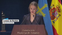 El discurso de Leonor de Borbón hacia los distinguidos en los Princesa de Asturias