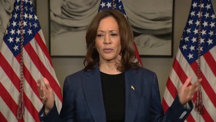 Kamala Harris criticises Donald Trump’s use of ‘bully pulpit’ to call US ‘garbage can’