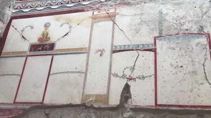 폼페이 유적서 발견된 정교한 로마 벽화 🖼️