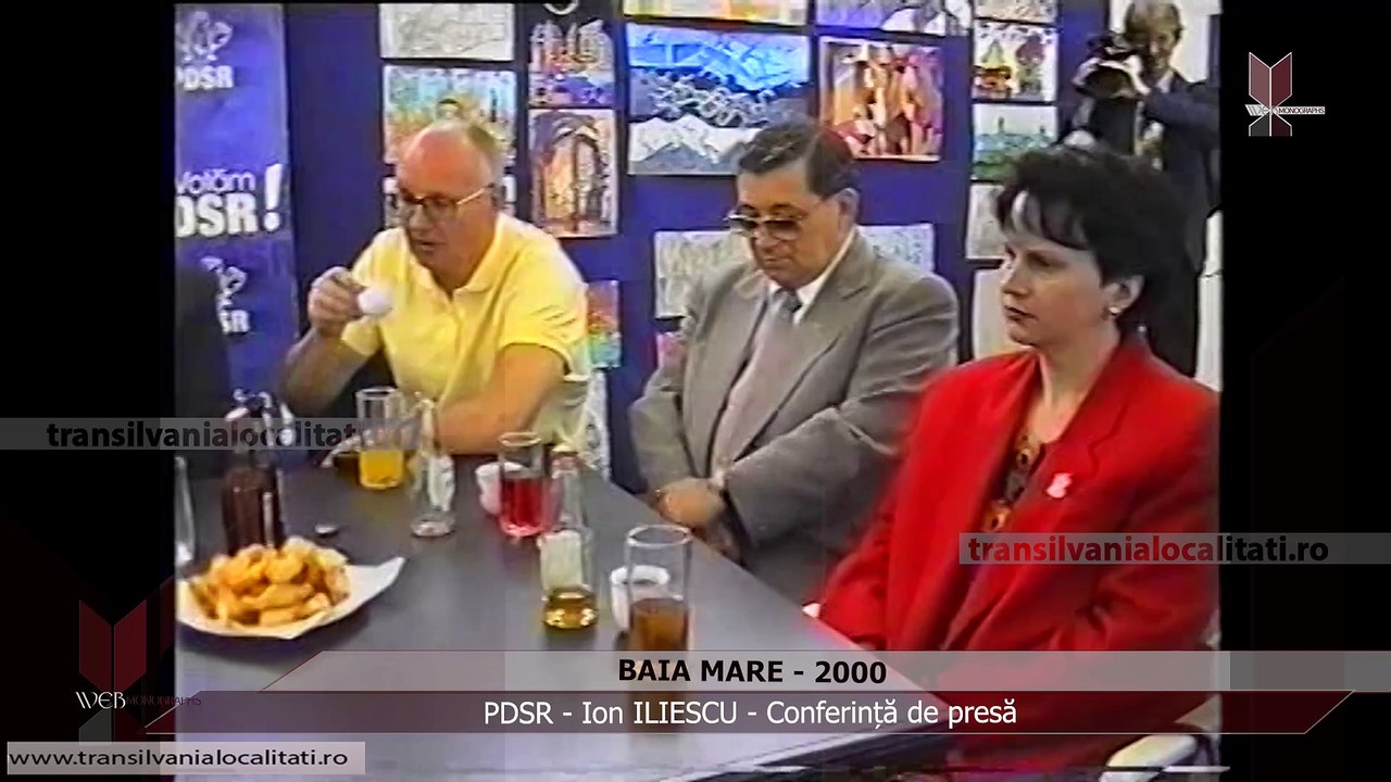 BAIA MARE (2000) - PDSR - Ion ILIESCU - Conferință de presă