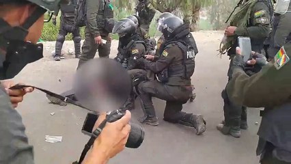 Efectivo policial es herido en bloqueo evista
