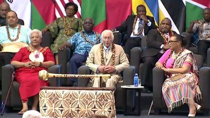 King Charles warns against climate change threat, as some push for slavery reparations
