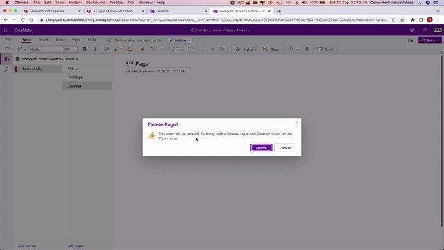 How to USE Microsoft OneNote for Office 365 On a Mac - Tutorial 3 - Add & Remove Pages - Basic | New