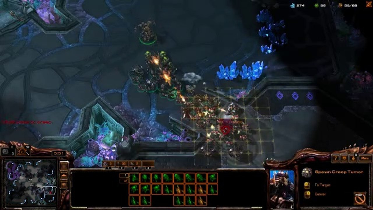 [StarCraft 2]No.0297--Great-Level ZERG vs Hard A.I, WIN[2-Base Ravager ...