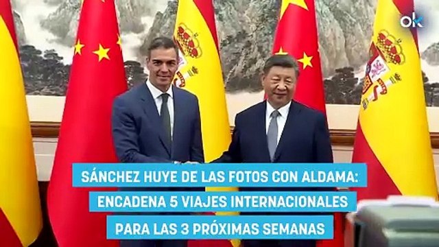 Sánchez huye de las fotos con Aldama: encadena 5 viajes internacionales para las 3 próximas semanas