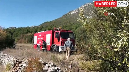 Akseki'de Tarım Arazisinde Yangın Çıktı