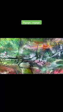 Peinture technique mixte - Voyage