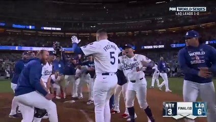 FREDDIE FREEMAN HITS A WALK-OFF GRAND SLAM TO WIN GAME 1 OF THE WORLD SERIES FOR THE DODGERS!