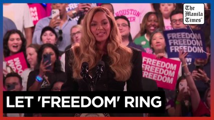 Beyonce appears at Texas rally to support Harris