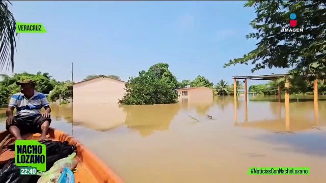 ¡Bajo el agua! Así Minatitlán debido al desbordamiento del río Coatzacoalcos
