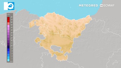 El País Vasco y Navarra concentrarán las lluvias más intensas por unas horas