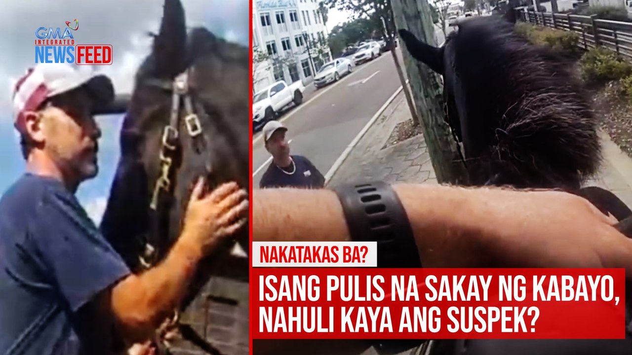 Nakatakas ba? Isang pulis na sakay ng kabayo, nahuli kaya ang suspek? | GMA Integrated Newsfeed