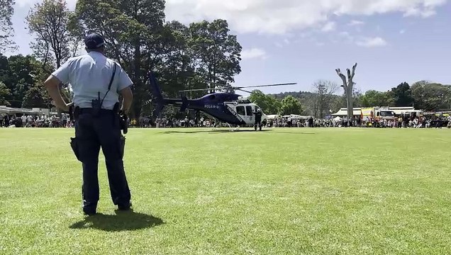 Police helicopter Polair 3 takes off from Speers Point Park at Lake Macquarie | Newcastle Herald | October 26, 2024
