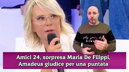 Amici 24, sorpresa Maria De Filippi, Amadeus giudice per una puntata
