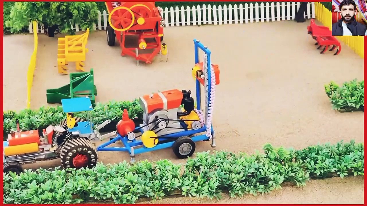 Diy tractor making protrol pump suppIy fuel for ploughing machine #Diy tractor #