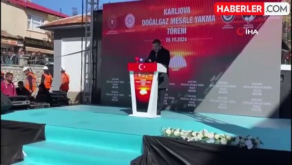 Cumhurbaşkanı Yardımcısı Cevdet Yılmaz Karlıova'da doğal gaz meşale yakma törenine katıldı